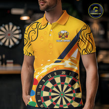 Load image into Gallery viewer, Personalized Funny Beer Tribal Darts Shirt For Men Custom Drinking Dart Team Jersey Polo &amp; 1/4 Zip TDM5434