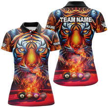 Load image into Gallery viewer, Personalized Billiard Balls Fire Tiger 3D Printed Women Billiard Shirts, Unique Team Billiard Jerseys TDM2014