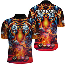 Load image into Gallery viewer, Personalized Billiard Balls Fire Tiger 3D Printed Men Billiard Shirts, Unique Team Billiard Jerseys TDM2014