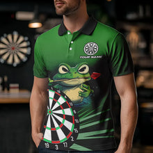 Load image into Gallery viewer, Personalized Green Funny Frogz Darts Shirts For Men Custom Darts Team Jerseys Outfit, Darts Gifts TDM3558