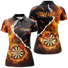 Load image into Gallery viewer, Personalized Darts Board Fire Flame Custom Darts Shirts For Women, 3D Printed Darts Team Jerseys TDM1819