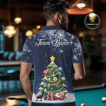 Load image into Gallery viewer, Funny Santa Christmas Billiard Balls Pine Tree Pool Shirt For Men Custom Xmas Billiard Gifts TDM5216