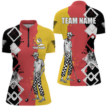 Load image into Gallery viewer, Personalized Argyle Funny Skeleton Women Billiard Shirts Custom Colorful Billiard Team Jerseys TDM1616