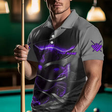 Load image into Gallery viewer, Personalized Panther Lightning 3D Billiard Balls Pool Shirts For Men, Billiard League Jersey|Purple TDM3737