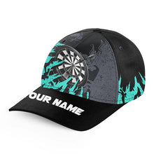 Load image into Gallery viewer, Darts Board Turquoise Grunge Style 3D Printed Baseball Darts Cap Custom Top Hats Darts For Men Women TDM1629