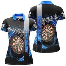 Load image into Gallery viewer, Personalized Blue Swirl Darts Board Heartbeat Line Women Dart Shirts Custom Dart Jerseys Team Uniform TDM3024