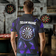 Load image into Gallery viewer, Blue Darts Arrow Thunder Lightning Dart Shirts For Men Custom Dart Team Jerseys Polo &amp; 1/4 Zip TDM3765
