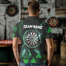 Load image into Gallery viewer, Green Darts Arrow Thunder Lightning Dart Shirts For Men Custom Dart Team Jerseys Polo &amp; 1/4 Zip TDM3766