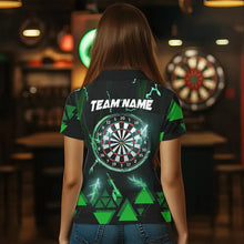 Load image into Gallery viewer, Green Darts Arrow Thunder Lightning Dart Shirts For Women Custom Dart Team Jerseys Polo &amp; 1/4 Zip TDM3766