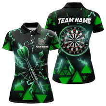 Load image into Gallery viewer, Green Darts Arrow Thunder Lightning Dart Shirts For Women Custom Dart Team Jerseys Polo &amp; 1/4 Zip TDM3766