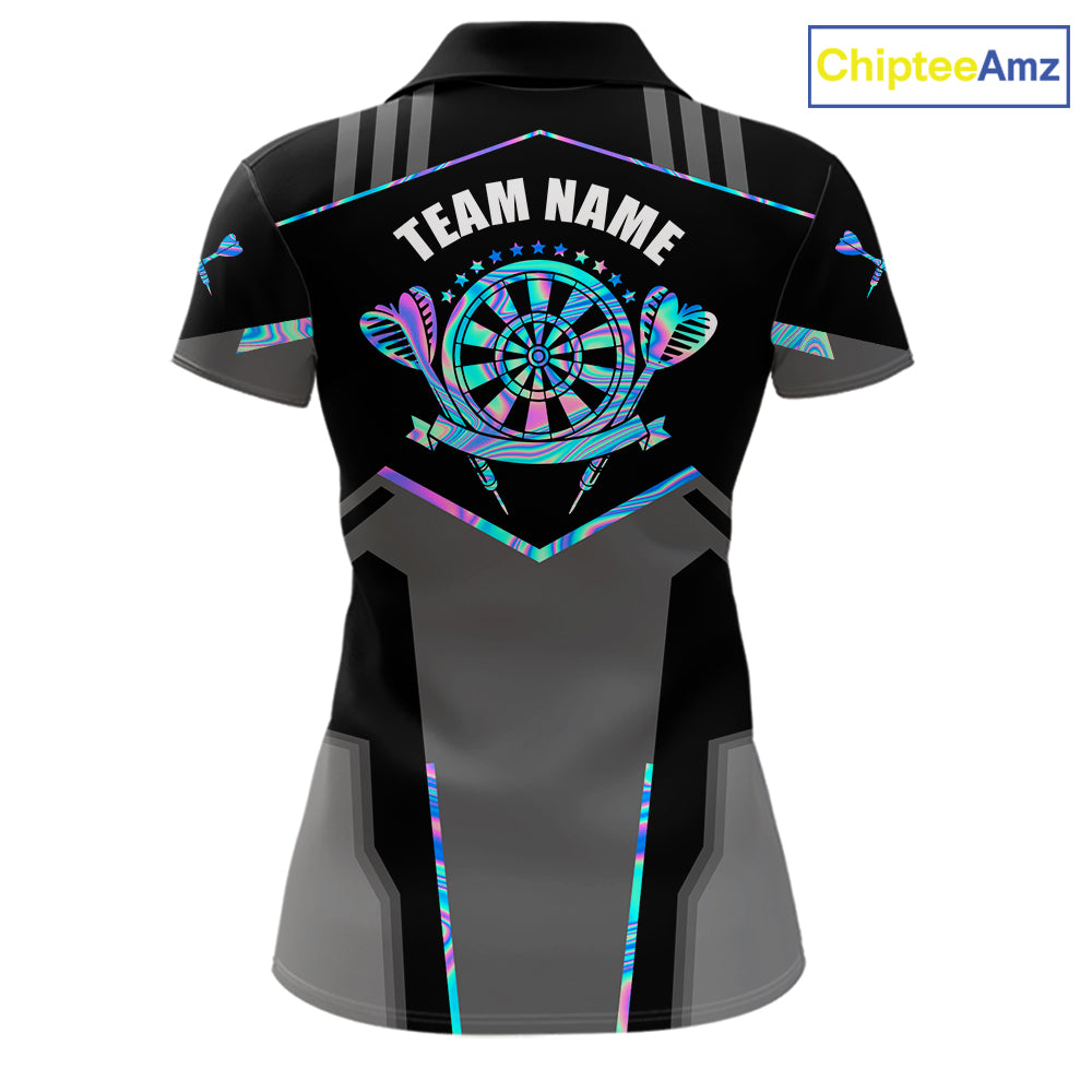 Personalized Holographic Darts Jersey Custom Darts Shirt For Women Team Polo & Quarter Zip Shirt TDM6126