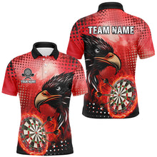 Load image into Gallery viewer, Personalized Red Dartboard Fire Custom Eagle Darts Shirts For Men, Cool Darts Team Jerseys TDM1863