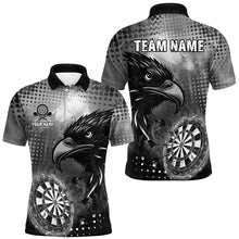 Load image into Gallery viewer, Personalized Grey Dartboard Fire Custom Eagle Darts Shirts For Men, Cool Darts Team Jerseys TDM1864