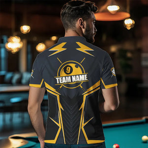 9 Ball Billiard Jerseys For Men Custom Polo & Quarter-Zip Billiard Team Shirts, 9 Ball Pool Shirt TDM3615