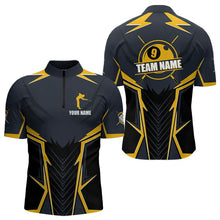 Load image into Gallery viewer, 9 Ball Billiard Jerseys For Men Custom Polo &amp; Quarter-Zip Billiard Team Shirts, 9 Ball Pool Shirt TDM3615