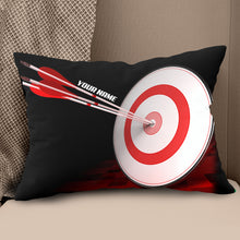 Load image into Gallery viewer, Custom Black Red Archery 3d Target Decorative Pillows, Archery Pillows TDM0798