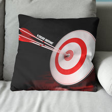 Load image into Gallery viewer, Custom Black Red Archery 3d Target Decorative Pillows, Archery Pillows TDM0798