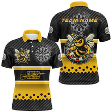 Load image into Gallery viewer, Yellow Black Darts Bee Custom Name Darts Shirts For Men, Funny Darts Apparel, Best Darts Gifts TDM2331