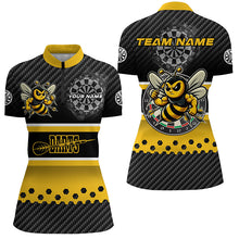 Load image into Gallery viewer, Yellow Black Darts Bee Custom Name Darts Shirts For Women, Funny Darts Apparel, Best Darts Gifts TDM2331
