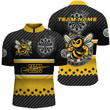 Load image into Gallery viewer, Yellow Black Darts Bee Custom Name Darts Shirts For Men, Funny Darts Apparel, Best Darts Gifts TDM2331