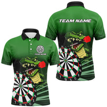 Load image into Gallery viewer, Personalized Green Funny Crocodilian Darts Shirts For Men, Darts Team Jerseys, Darts Gifts TDM2608