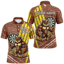 Load image into Gallery viewer, Personalized Funny Owl Darts Shirts For Men Custom Brown Darts Jerseys, Unique Darts Apparel TDM1918