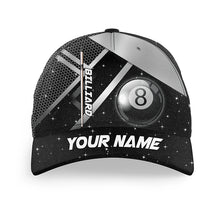 Load image into Gallery viewer, Personalized 8 Ball Pool Black Billiard Cap Hats For Pooler Custom 3D Printed Billiard Baseball Caps TDM2119