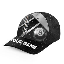 Load image into Gallery viewer, Personalized 8 Ball Pool Black Billiard Cap Hats For Pooler Custom 3D Printed Billiard Baseball Caps TDM2119