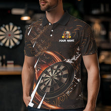 Load image into Gallery viewer, Personalized 3D Skull Darts Polo &amp; 1/4 Zip Shirts For Men Custom Cool Darts League Team Jerseys TDM2391