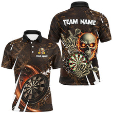 Load image into Gallery viewer, Personalized 3D Skull Darts Polo &amp; 1/4 Zip Shirts For Men Custom Cool Darts League Team Jerseys TDM2391