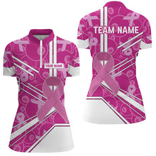 Load image into Gallery viewer, Pink Ribbon Breast Cancer Custom 8 Ball Pattern Billiard Shirts For Women, Pink Billiard Team Jerseys TDM2623