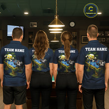 Load image into Gallery viewer, Blue Funny Tropical 8 Ball &amp; 9 Ball Billiard Shirt For Women Custom Pool Team Jersey Polo &amp; 1/4 Zip TDM6444