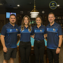 Load image into Gallery viewer, Blue Funny Cat 8 Ball &amp; 9 Ball Billiard Shirt For Women Custom Pool Team Jersey Polo &amp; 1/4 Zip TDM6445