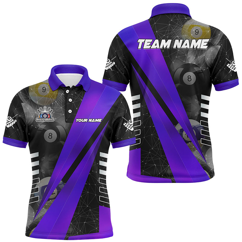 Best Custom Billiard Jerseys Uniform For Men, Personalized Tournament Billiard Shirts |Purple TDM2143