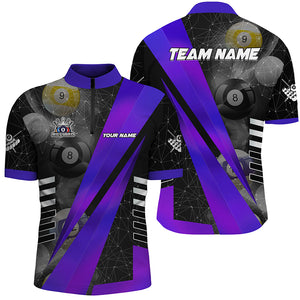 Best Custom Billiard Jerseys Uniform For Men, Personalized Tournament Billiard Shirts |Purple TDM2143