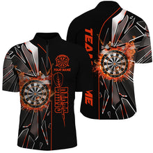 Load image into Gallery viewer, Personalized Orange Break Glass 3D Darts Shirts For Men Custom Dart League Shirts Best Darts Jersey TDM2651