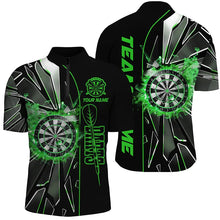 Load image into Gallery viewer, Personalized Green Break Glass 3D Darts Shirts For Men Custom Dart League Shirts Best Darts Jersey TDM2151