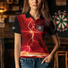 Load image into Gallery viewer, Custom Funny Lightning Dart Shirt With Pocket Option For Women, Darts Jersey TDM3673
