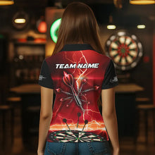 Load image into Gallery viewer, Customized Lightning Dart Shirt With Pocket Option For Women, Red Dart Jersey TDM3674