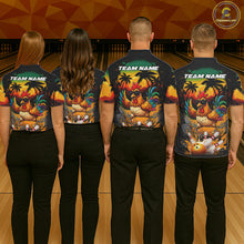 Load image into Gallery viewer, Funny Chicken Sunset Tropical Bowling Jersey For Women Custom Bowling Team Shirts Polo &amp; 1/4 Zip TDM6458
