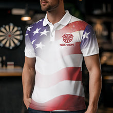 Load image into Gallery viewer, Personalized American Flag Eagle Darts Shirts For Men Custom Pride Patriotic Dart Jerseys TDM2665