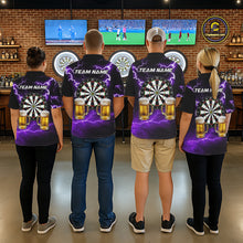 Load image into Gallery viewer, Purple Funny Beer Darts Shirt For Men Custom Lightning Darts Jersey Team Polo &amp; 1/4 Zip TDM5859