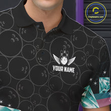 Load image into Gallery viewer, Funny Pink And Turquoise Diamonds Bowling Shirt For Men Custom Bowling Team Jersey TDM5860