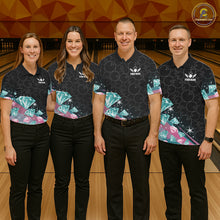 Load image into Gallery viewer, Funny Pink And Turquoise Diamonds Bowling Shirt For Men Custom Bowling Team Jersey TDM5860