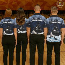 Load image into Gallery viewer, Funny Great Auk Icy Bowling Ball Shirts For Men Custom Snowflake Bowling Jersey, Gift For Bowlers NYN3172