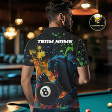 Load image into Gallery viewer, Personalized Colorful Splash Panther Billiard Shirt For Men Custom Funny 8 Ball Pool Team Jersey TDM5380
