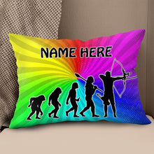 Load image into Gallery viewer, Personalized Funny Archery Evolution Pillow, Archery Colorful Pillows TDM0897