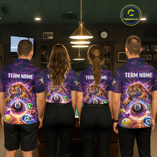 Load image into Gallery viewer, Colorful Billiard Balls Tiger Pool Shirt For Women Custom Thunder Lighting Billiard Team Jersey TDM5685