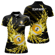 Load image into Gallery viewer, 3D Yellow Frozen Ice Women Billiard Shirts Personalized 9 Ball Pool Billiard Attire Jerseys TDM1774