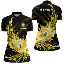 Load image into Gallery viewer, 3D Yellow Frozen Ice Women Billiard Shirts Personalized 9 Ball Pool Billiard Attire Jerseys TDM1774